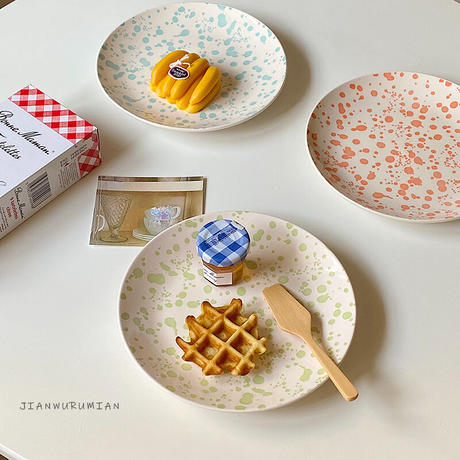 お取り寄せ商品 スプラッシュインク風 プレート お皿 デザートプレート 朝食 インテリア 小