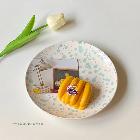 お取り寄せ商品 スプラッシュインク風 プレート お皿 デザートプレート 朝食 インテリア 小