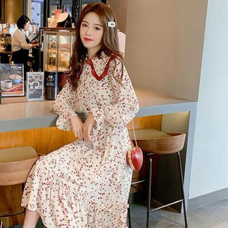 ワンピース 赤いハートがとってもフェミニンガーリーで可愛いブラウスとワンピース Hdfks96