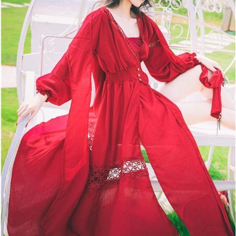 ワンピース 幻想的セクシー赤ずきんちゃん フード シースルーなエレガントなゴージャスワンピ ワンピース 幻想的セクシー赤ずきんちゃん フード シースルーなエレガントなゴージャスワンピ