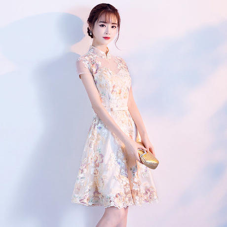 ドレス ワンピース 高級なセレブお嬢様ミニワンピパーティードレス お呼ばれ 二次会など Hd