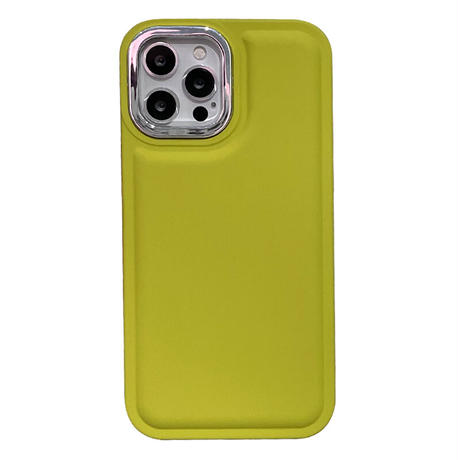 高級感韓国風 iPhone14/13ケース 淡色 アイフォン13/12/11カバー メッキレンズ枠/ボタン シンプル 頑丈 [M2903]