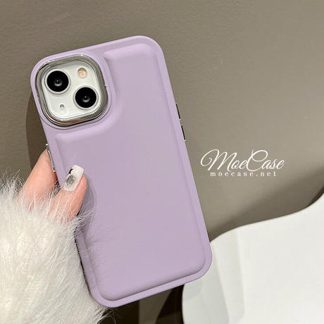 高級感韓国風 iPhone14/13ケース 淡色 アイフォン13/12/11カバー メッキレンズ枠/ボタン シンプル 頑丈 [M2903]