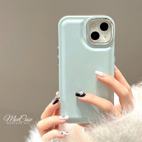 高級感韓国風 iPhone14/13ケース 淡色 アイフォン13/12/11カバー メッキレンズ枠/ボタン シンプル 頑丈 [M2903]