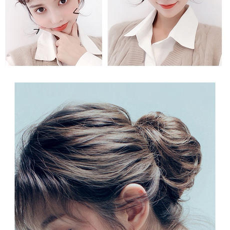 お団子ウィッグ 超便利 ゴム付 お団子 ボブ かぶせるタイプ 超自然 可愛い エクステ つけ