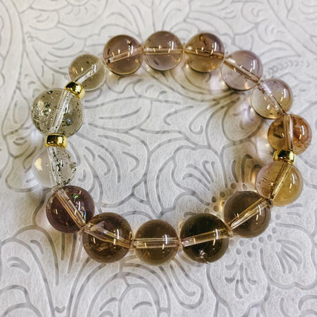 金運爆上げ 五芒星クリソプレーズ パワーブレスレット阿部文殊 五芒星