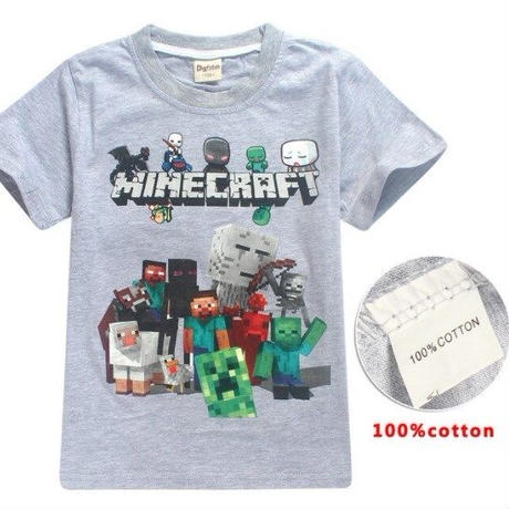 マインクラフト Minecraft 子供服 プリントtシャツ ユニセックス マインクラフト Minecraft 子供服 プリントtシャツ ユニセックス