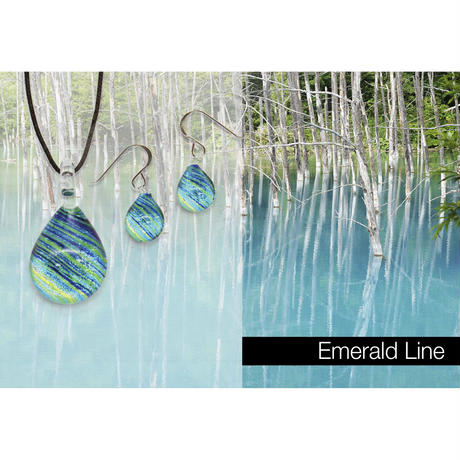 ＜Emerald Line セット＞ ネックレス＋ピアスSサイズ[NDM-B-022] [PD