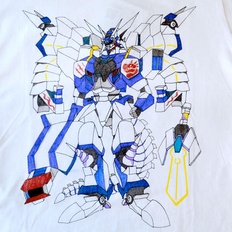 ロボットイラストプリントTシャツ（HIRO / 手彩色）
