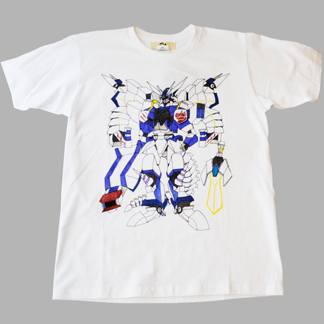 ロボットイラストプリントTシャツ（HIRO / 手彩色）
