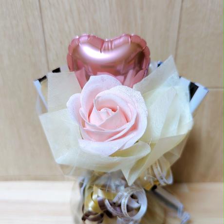 卒業 卒園 成人 お誕生日 開店祝い ご結婚祝い 発表会 等にもスタンディングソープフラワープチブーケ 　ピンク