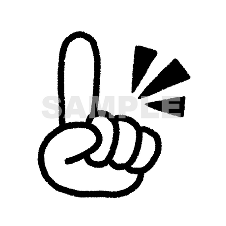 Pop素材手のイラスト指差し Popkit Store