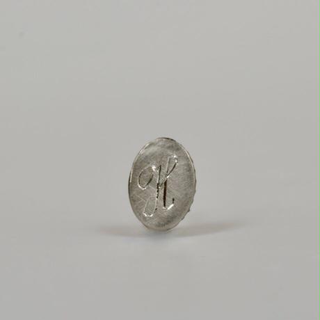 alphabet stud earrings oval