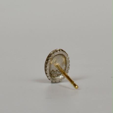alphabet stud earrings oval