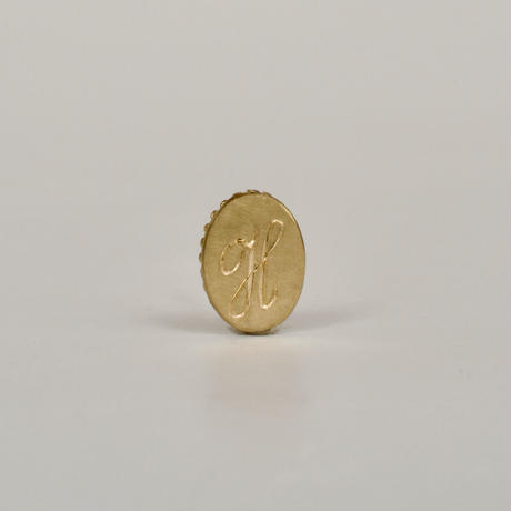 alphabet stud earrings oval