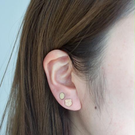 alphabet stud earrings oval