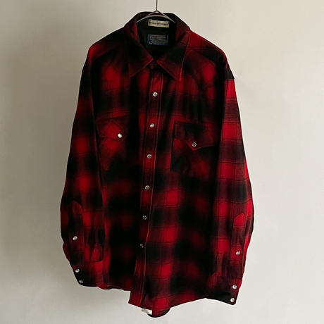Sir Pendleton Wool Check Shirt 赤緑 美品 メンズ トップス シャツ