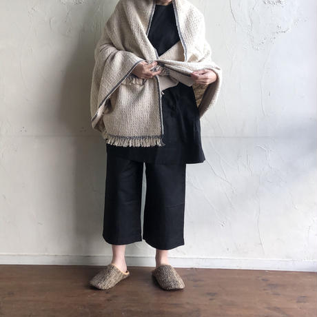 Gara-bou Blanket Stole Kabe 100×190cm (Triangle - Green)