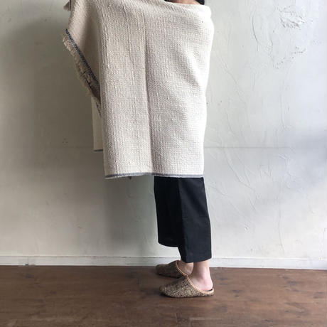 Gara-bou Blanket Stole Kabe 100×190cm (Triangle - Green)