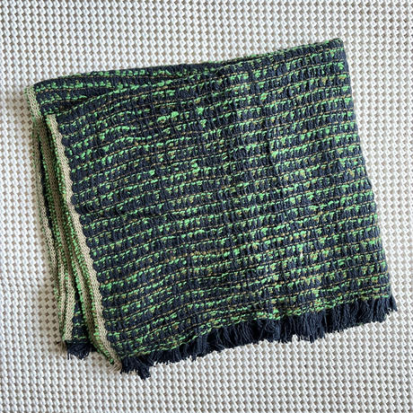 Gara-bou Blanket Stole Kabe 100×190cm (Triangle - Green)