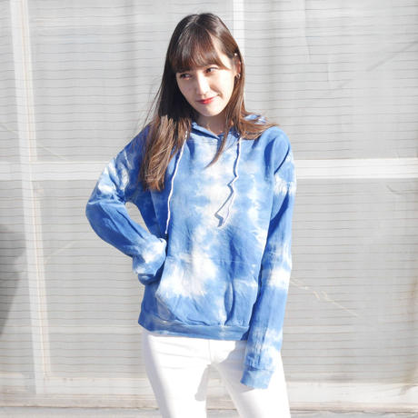 パーカー レディース タイダイ 絞り染め 日本製 ハンドメイド フード付き 長袖 アウター ト