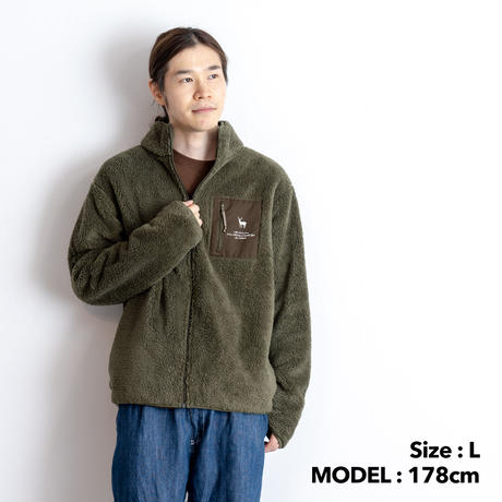 TNOC THE FLEECE ZIPUP/LEAF GREEN