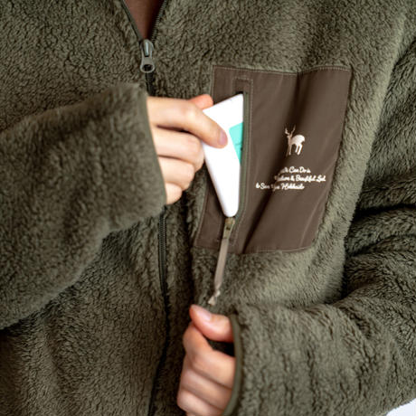 TNOC THE FLEECE ZIPUP/LEAF GREEN