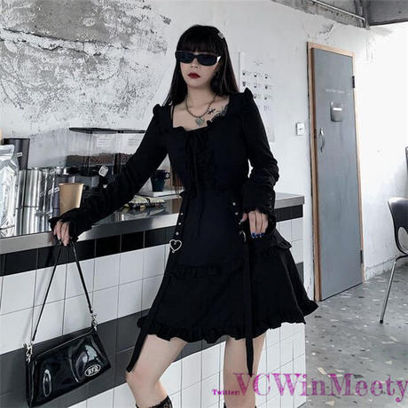 Onepiece ロングスリーブデザインベルトワンピース 613 Vc Winmeety