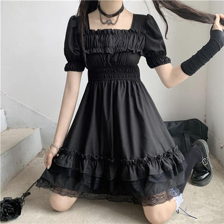 Onepiece 黒いワンピース 469 可愛い服量産型服通販24cm