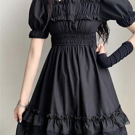 Onepiece 黒いワンピース 469 可愛い服量産型服通販24cm