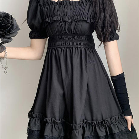 Onepiece 黒いワンピース 469 可愛い服量産型服通販24cm