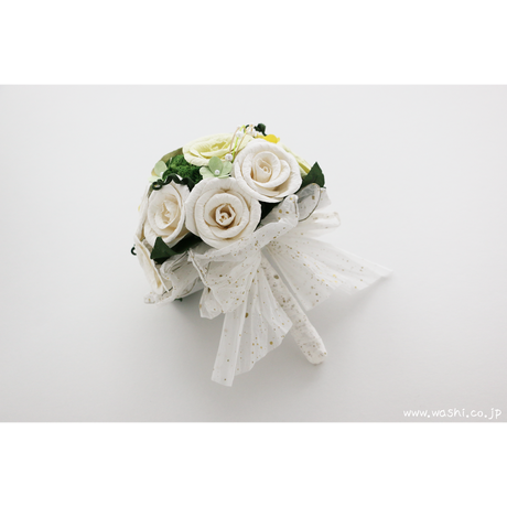 即日発送可 和紙ラウンドブーケ 白 商品番号 Bouquet 002w Washi 即日発送可 和紙ラウンドブーケ 白 商品番号 Bouquet 002w Washi