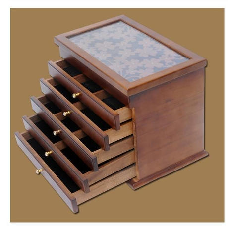 木製 ジュエリー ボックス 2色 収納 ギフト ディスプレイ ボックス ジュエリー lagre...