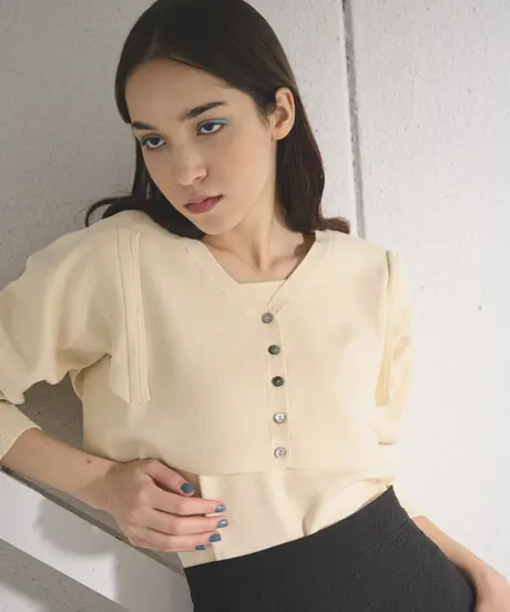 クーポンで半額☆2280円! jemma.atelier ニットワンピ×プリーツ