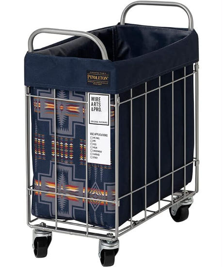 BRID PENDLETON/WIRE ARTS & PRO ペンドルトン ワイヤーアーツ ＆ プロ ランドリースクエアバスケット 28L スリムタイプ キャスター付き