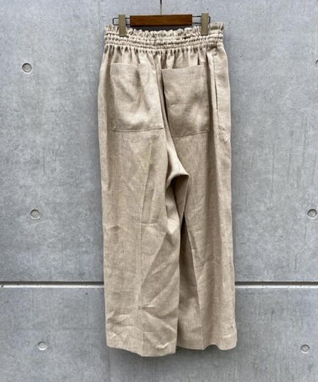 POSTELEGANT (UNISEX)  / LINEN SILK WIDE TROUSERS