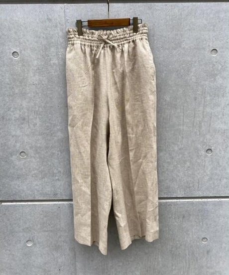 POSTELEGANT (UNISEX)  / LINEN SILK WIDE TROUSERS