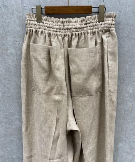POSTELEGANT (UNISEX)  / LINEN SILK WIDE TROUSERS