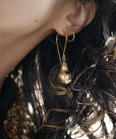 envelope baroque pearl piece/earrings -gold-