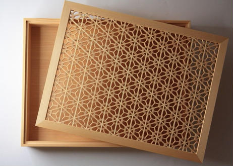 【受注生産】「kumu」 　組子文箱（大）　意匠：桜亀甲