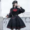 ロリータ 軍ロリ セットアップ ワンピース 長袖 コスプレ 衣装 軍服 ゴスロリ 秋冬 レディース マント ハロウィン