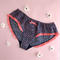 Navy frill normal leg panty
