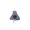 EYL coin purse Dyneema 210 denier X-grid Gray × Orange
