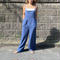 Linen x Viscoseサロペット Denim Blue