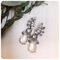 leaf bijou pierce&earring