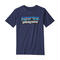 Patagonia(パタゴニア)レディース対応 ボーイズ・P-6ロゴ・オーガニック・Tシャツ #62153 60&131 - PT62153 New Navy (NENA)