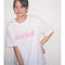#051 Neon Logo T-シャツ WHITExPINK