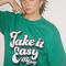 #043 70's Take it Easy T‐シャツ GREEN