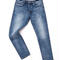 【超撥水・脚長】14.5oz Slim-fit Tapered Hyper Stretch Denim Jeans Mid Blue 19S-201
