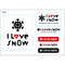I LOVE SNOW ステッカー(Ver.2) Type B